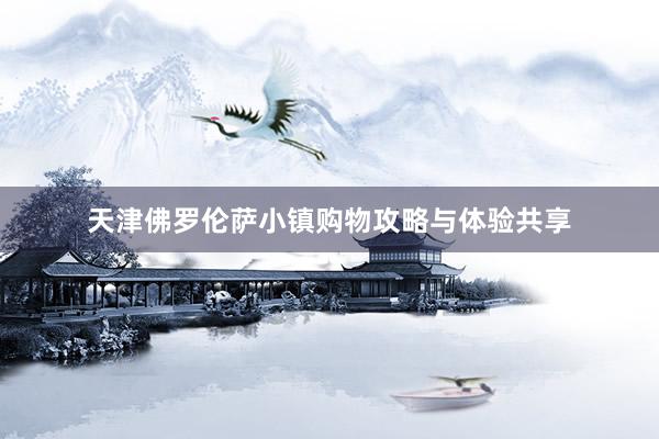天津佛罗伦萨小镇购物攻略与体验共享